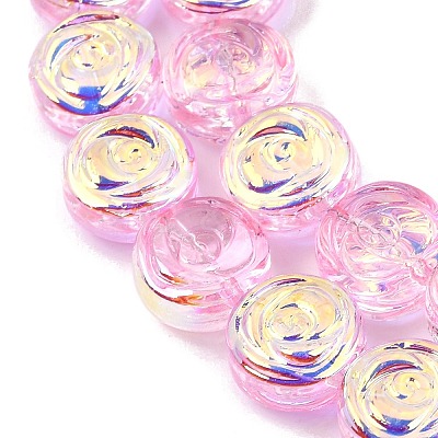 Electroplate Baking Paint Transparent Glass Beads Strands GL-CBA2ED2-05D-1