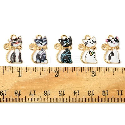 10Pcs Alloy Enamel Pendants ENAM-FS0001-83-1
