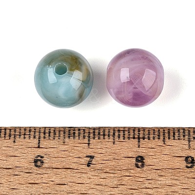 Two Tone Opaque Acrylic Beads OACR-Q205-05A-1