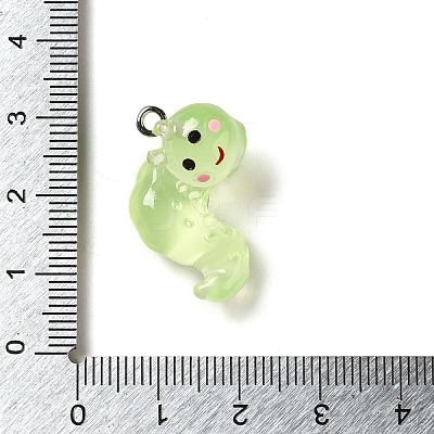 Luminous Transparent Resin Pendants X-RESI-E056-03P-02-1