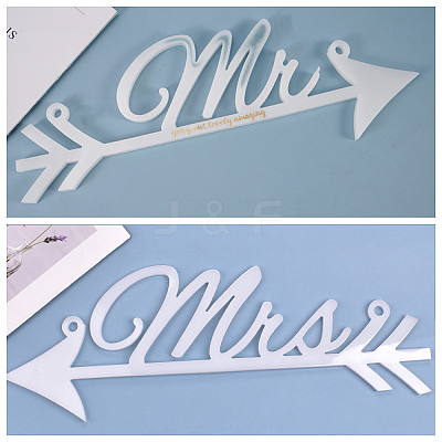 Mrs & Mr Doorplate Silicone Molds Kits DIY-OC0003-11-1