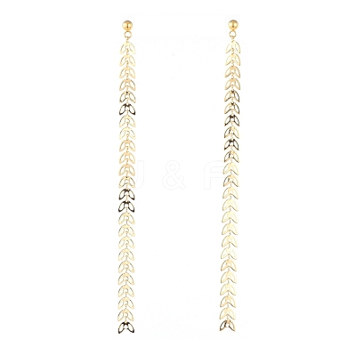 Brass Dangle Stud Earrings EJEW-JE03854-1