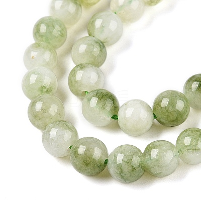 Dyed Natural White Jade Beads Strands X-G-T138-6mm-210-24-1