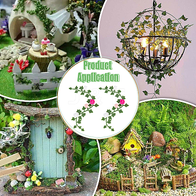 6Pcs PVC Artificial Flower Rattan DIY-PH0033-59-1