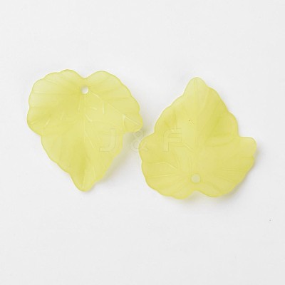Autumn Theme Transparent Frosted Acrylic Pendants X-PAF002Y-17-1