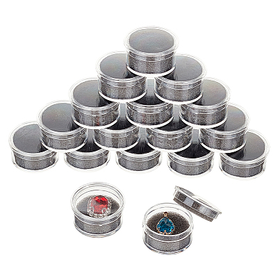 Round Clear Acrylic Loose Diamond Display Boxes CON-WH0086-073A-1