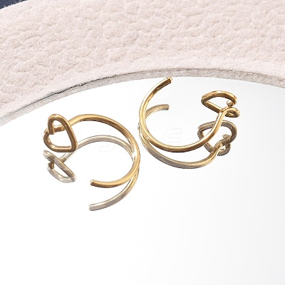 304 Stainless Steel Heart Hoop Nose Rings AJEW-A062-06G-1