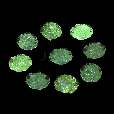 UV Plating Luminous Rainbow Iridescent Acrylic Beads LACR-R001-15A-1
