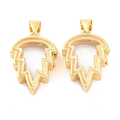 Rack Plating Brass Locket Pendants KK-F874-01G-15-1