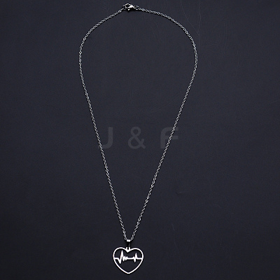 Non-Tarnish 201 Stainless Steel Pendants Necklaces NJEW-S105-JN696-45-1-1