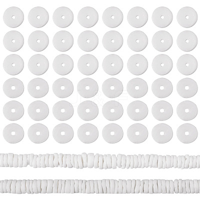 2 Strands Natural White Shell Beads Strands BSHE-TA0001-38-1
