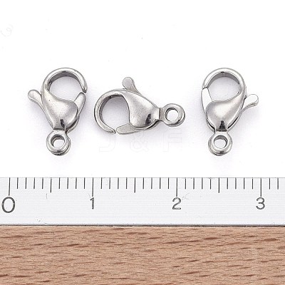 Tarnish Resistant 304 Stainless Steel Lobster Claw Clasps X-STAS-AB12-1