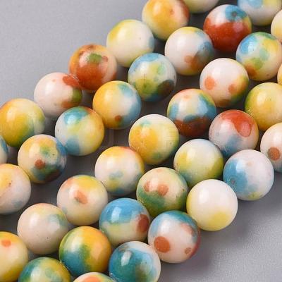 Natural Persian Jade Beads Strands G-H1625-8mm-PR16-1