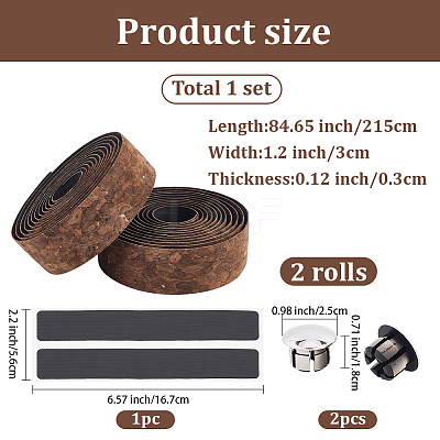 PU Leather Bicycle Handlebar Tape AJEW-WH20042-60A-1