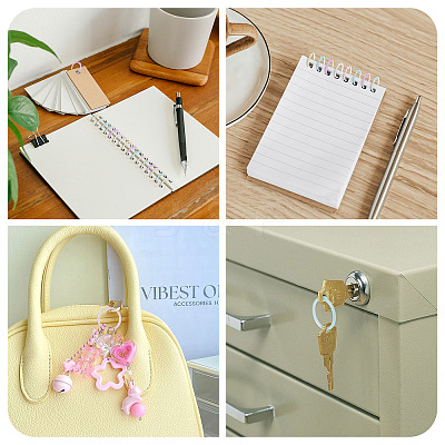 150Pcs 6 Colors Plastic Loose Leaf Book Binder Hinged Rings FIND-TA0010-54A-1