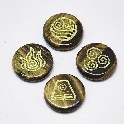Natural Tiger Eye Cabochons G-T122-37E-1