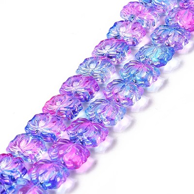 Transparent Glass Beads Strands GLAA-F114-01L-1
