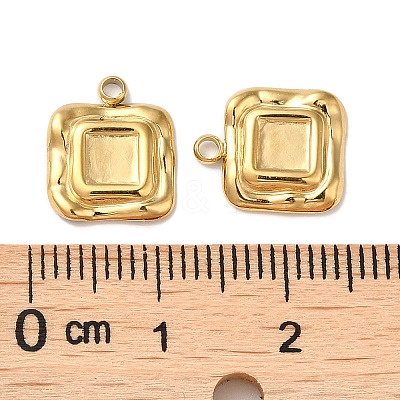 304 Stainless Steel Pendant Cabochon Settings STAS-Q252-24G-1