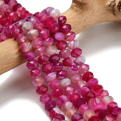Natural Banded Agate Beads Strands G-Z111-A01-05-1