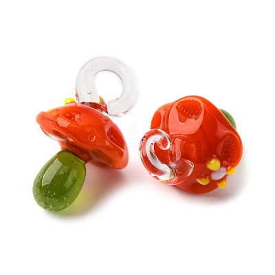 Handmade Lampwork Pendants LAMP-M02-01Y-1