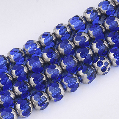 Electroplate Glass Beads Strands EGLA-T019-02C-1