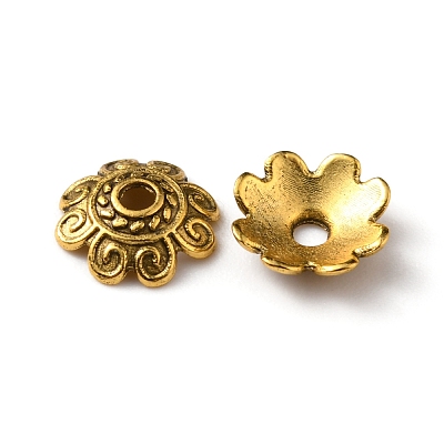Tibetan Style Alloy Bead Caps FIND-WH0116-06A-AG-1