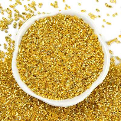 Baking Paint Silver Lined Glass Seed Beads SEED-H003-09B-1