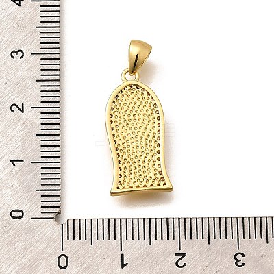 Religion Themed Rack Plating Brass Micro Pave Cubic Zirconia Pendants KK-L226-007G-04-1