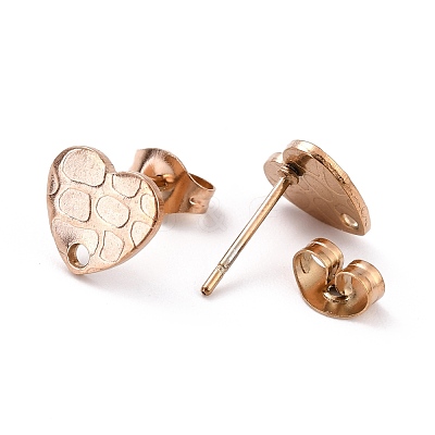 Ion Plating(IP) 304 Stainless Steel Stud Earring Findings STAS-I183-06A-RG-1