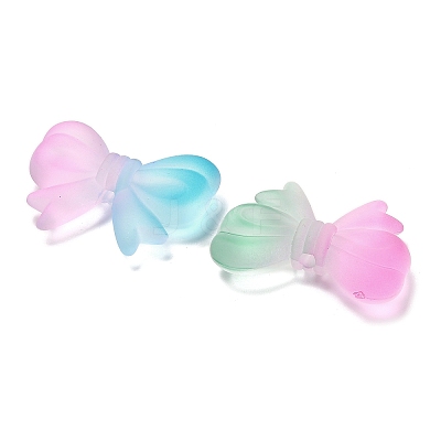 Frosted Transparent Acrylic Beads OACR-D315-04-1