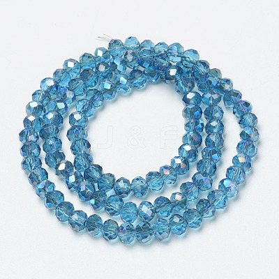 Electroplate Glass Beads Strands EGLA-A034-T6mm-I04-1