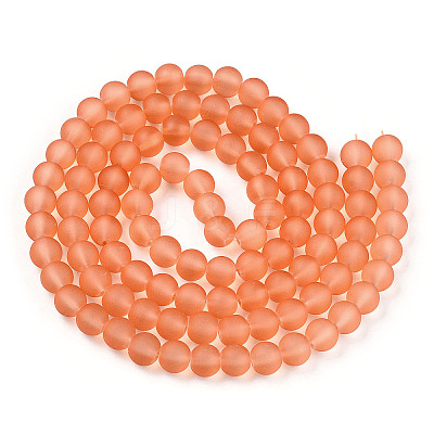 Transparent Glass Bead Strands GLAA-S031-8mm-33-1-1