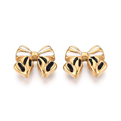 Ion Plating(IP) 304 Stainless Steel Enamel Beads STAS-N114-23L-G-1