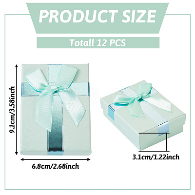 Rectangle Paper Jewelry Gift Boxes with Bowknot LS-CON-TAC0010-89A-1