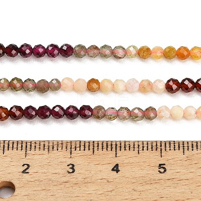 Gradient Color Natural Yellow Opal & Garnet & Apatite Beads Strands GG-CBA1668-A09-3mm-1