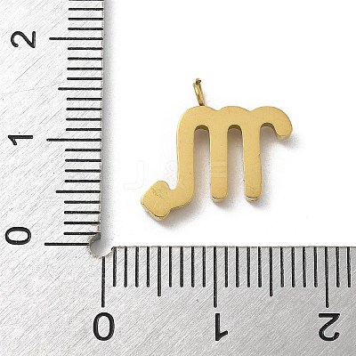 Ion Plating(IP) 304 Stainless Steel Micro Pave Cubic Zirconia Charms STAS-Z107-09G-07-1