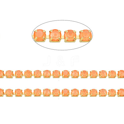 Brass Rhinestone Strass Chains CHC-N017-003B-B04-1