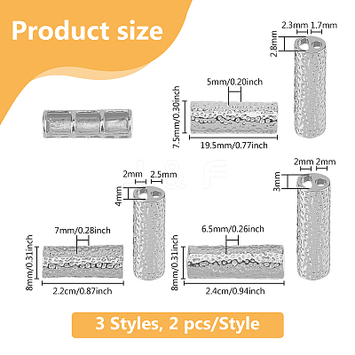 6pcs 3 styles Alloy Watch Band Adapter Connectors FIND-DC0006-84P-1