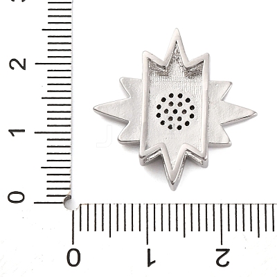 Brass Micro Pave Cubic Zirconia Slide Charms KK-A232-01B-1