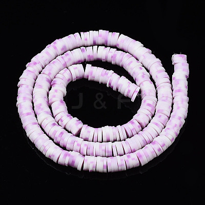 Handmade Polymer Clay Beads Strands CLAY-R089-6mm-170-1