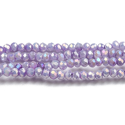 Opaque Baking Paint Glass Beads Strands DGLA-F002-03E-1