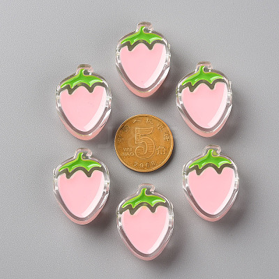 Transparent Enamel Acrylic Beads X1-TACR-S155-003E-1