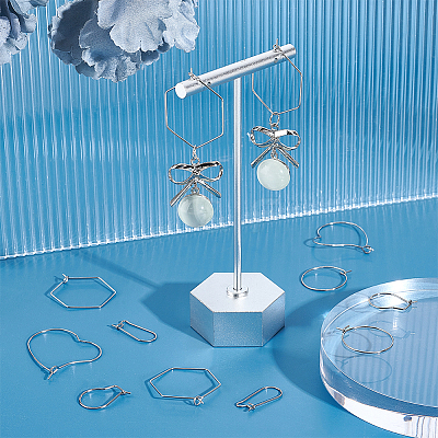 100Pcs 5 Style 304 Stainless Steel Hoop Earrings STAS-UN0045-56-1