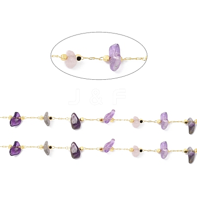 Handmade Beaded Chain CHC-D027-01G-08-1