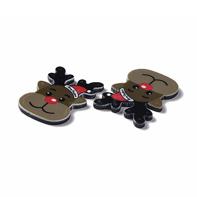 Christmas Style Printed Acrylic Cabochons LS-MACR-O045-01D-1