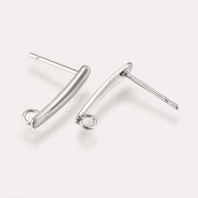 Non-Tarnish 304 Stainless Steel Stud Earring Findings STAS-K182-23P-1