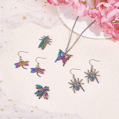 12Pcs 6 Styles Plated Alloy Pendants FIND-NB0001-39-1