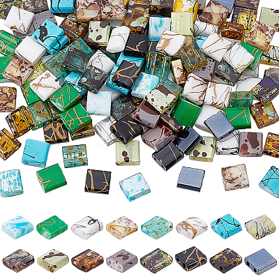 160Pcs 16 Styles 2-Hole Glass Seed Beads SEED-PH0002-70-1