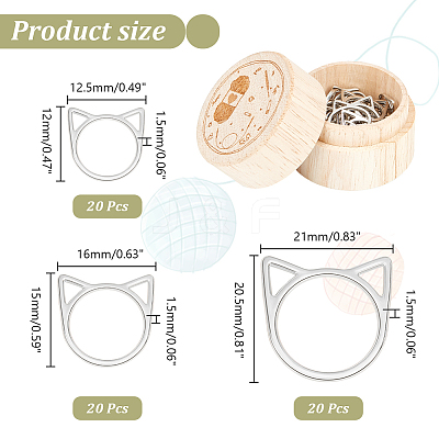 60Pcs 3 Styles Alloy Pendants FIND-GA0003-33P-1
