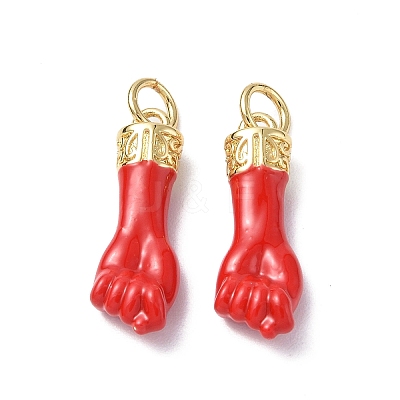 Eco-Friendly Rack Plating Brass Enamel Pendants KK-F845-36G-01-1
